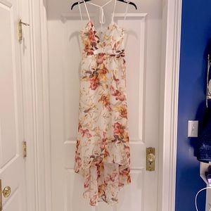 White House Black Market Floral Halter Dress